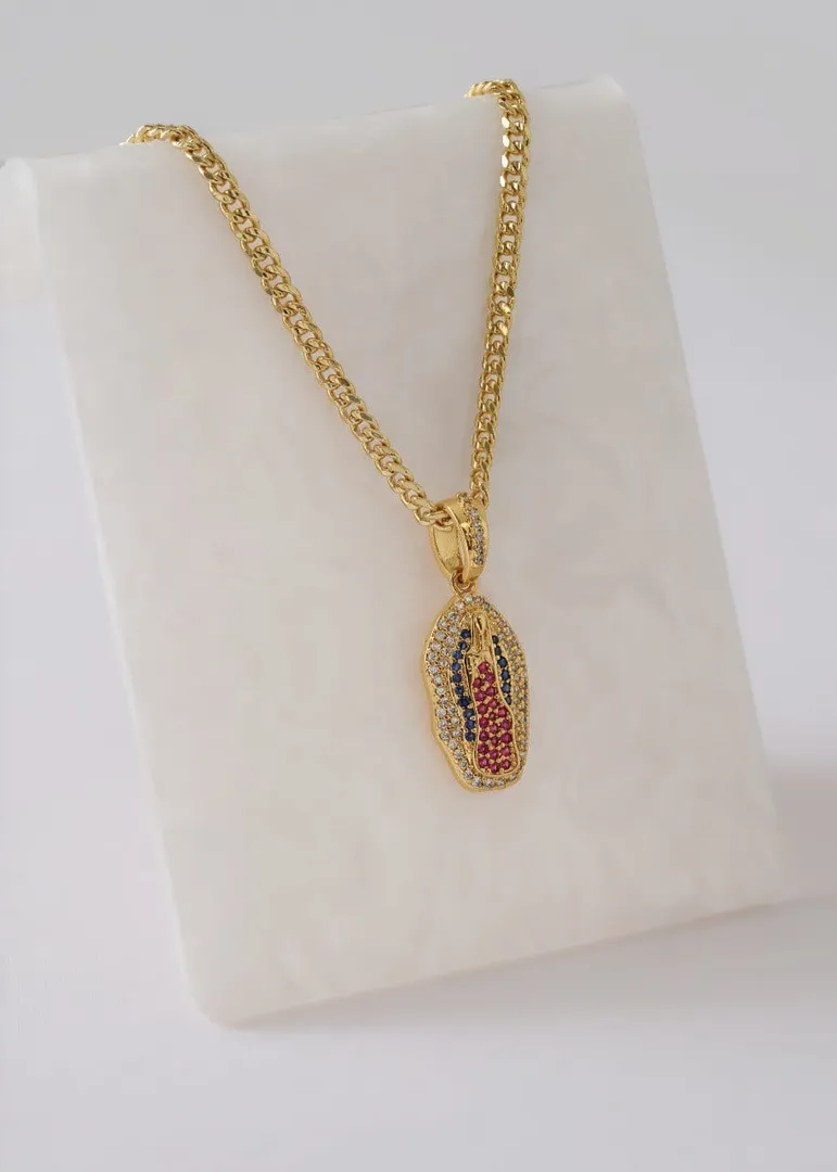 Cadena cubana y dije Guadalupe 