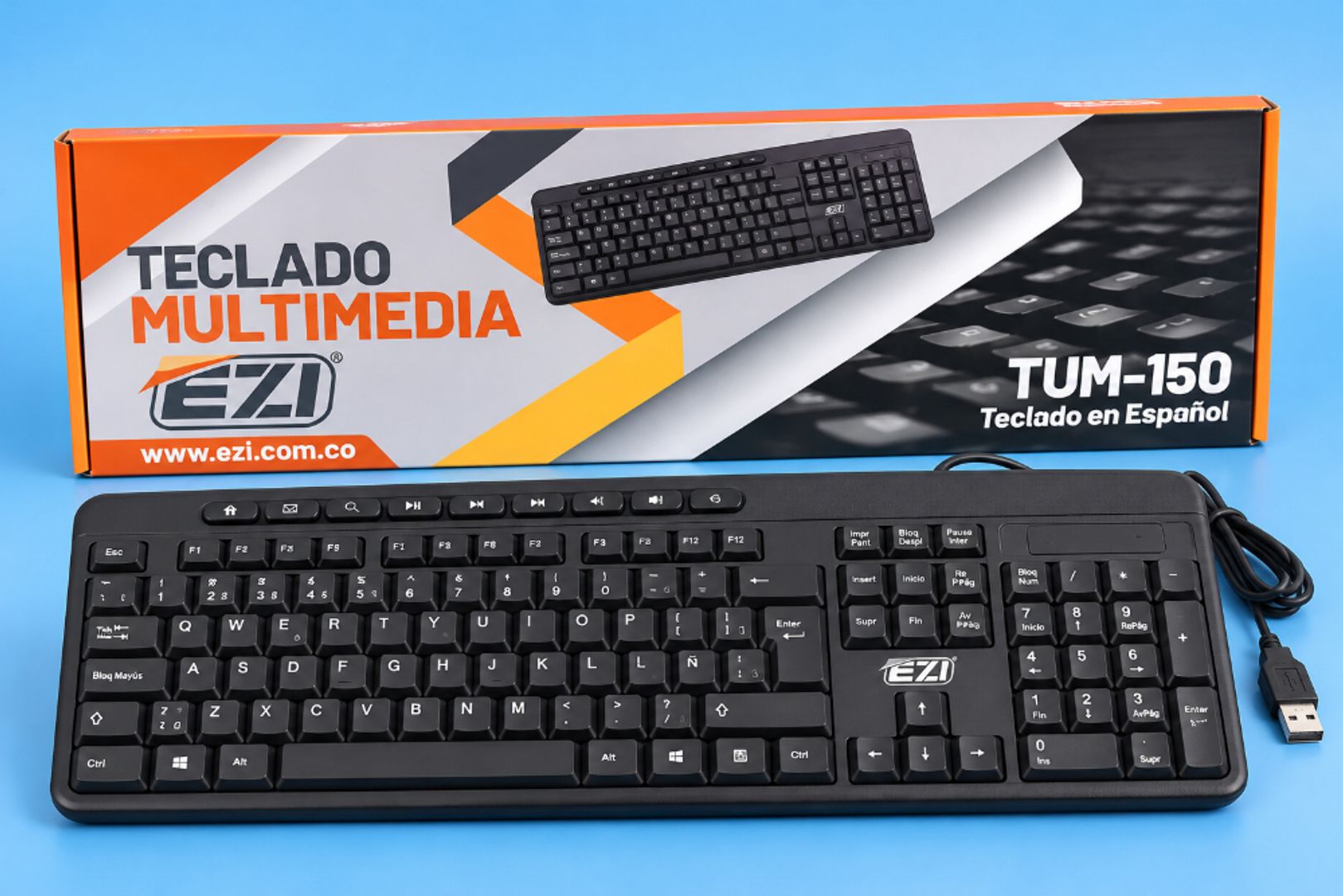 Teclado Multimedia EZI TUM-150 USB – Español