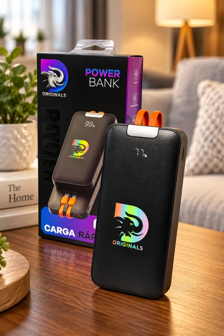 POWER BANK ORIGINALS CARGA RAPIDA 20000 MAH PANTALLA LED