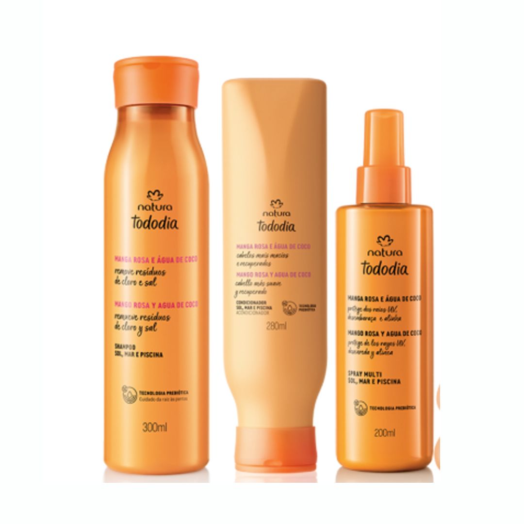  SET SHAMPOO SOL, MAR Y PISCINA TODODIA MANGO ROSA Y AGUA DE COCO