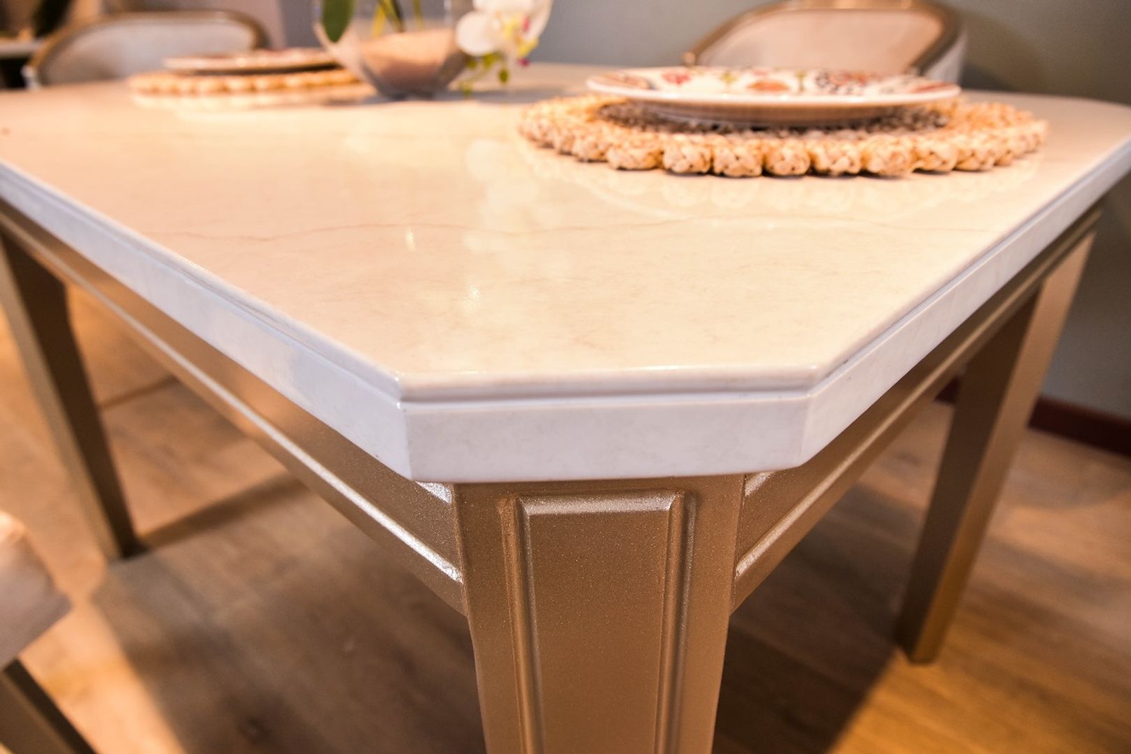 CDOR CHARLESTON CHAMPAÑA X4 PM MARMOLIZADA TAPIZ  MARFIL