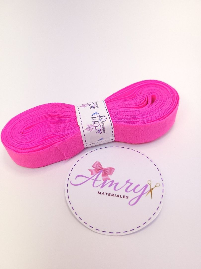 5 mtrs Sesgo 1.5cm Fucsia neón 