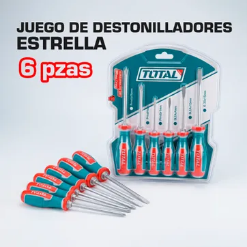 Imagen del producto JUEGO DE DESTONILLADORES ESTRELLA 6 PIEZAS