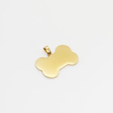 Imagen del producto DIJE PLACA HUESO 20 X 30 MM ACERO