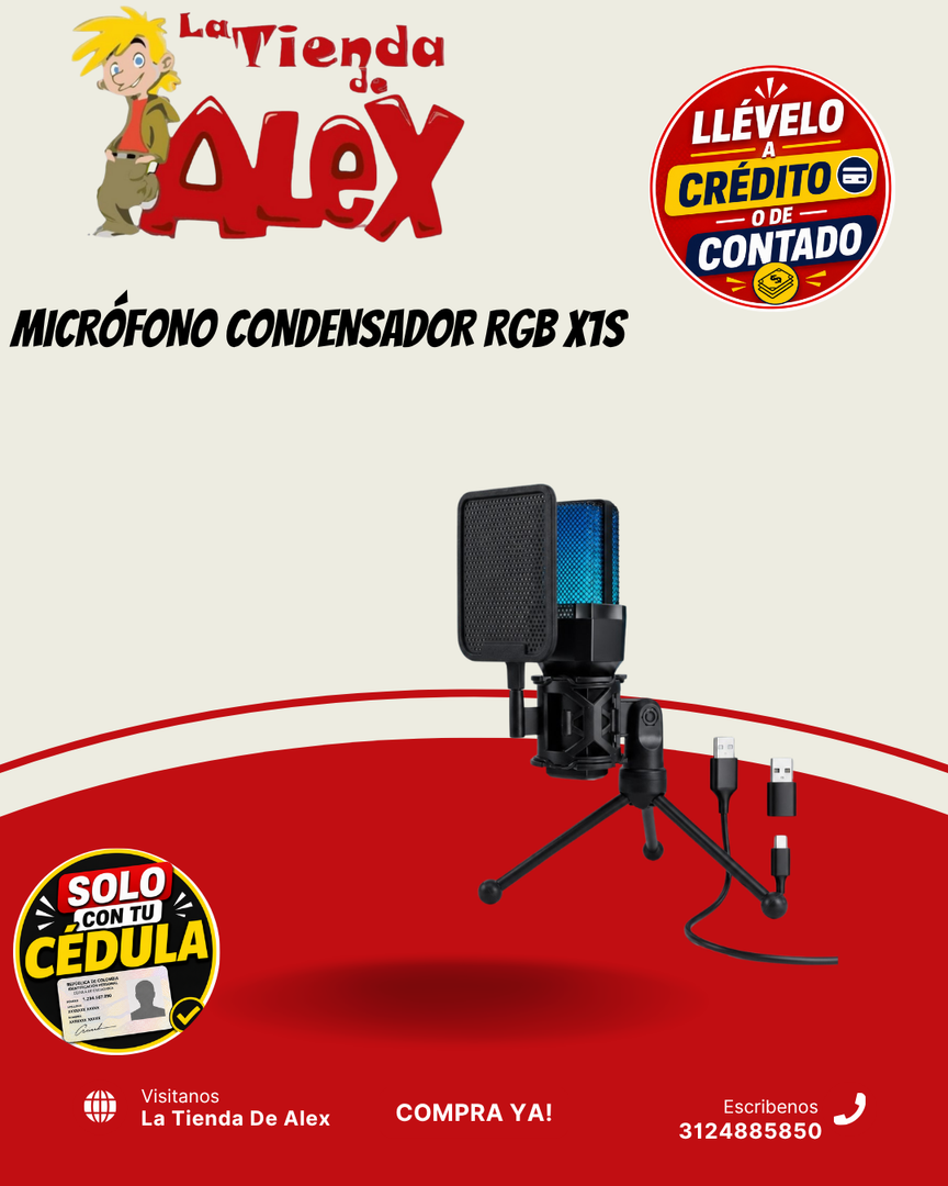 MICRÓFONO CONDENSADOR RGB X1S