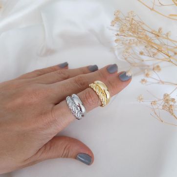 Imagen del producto ANILLO DOBLE LISO ENTORCHADO