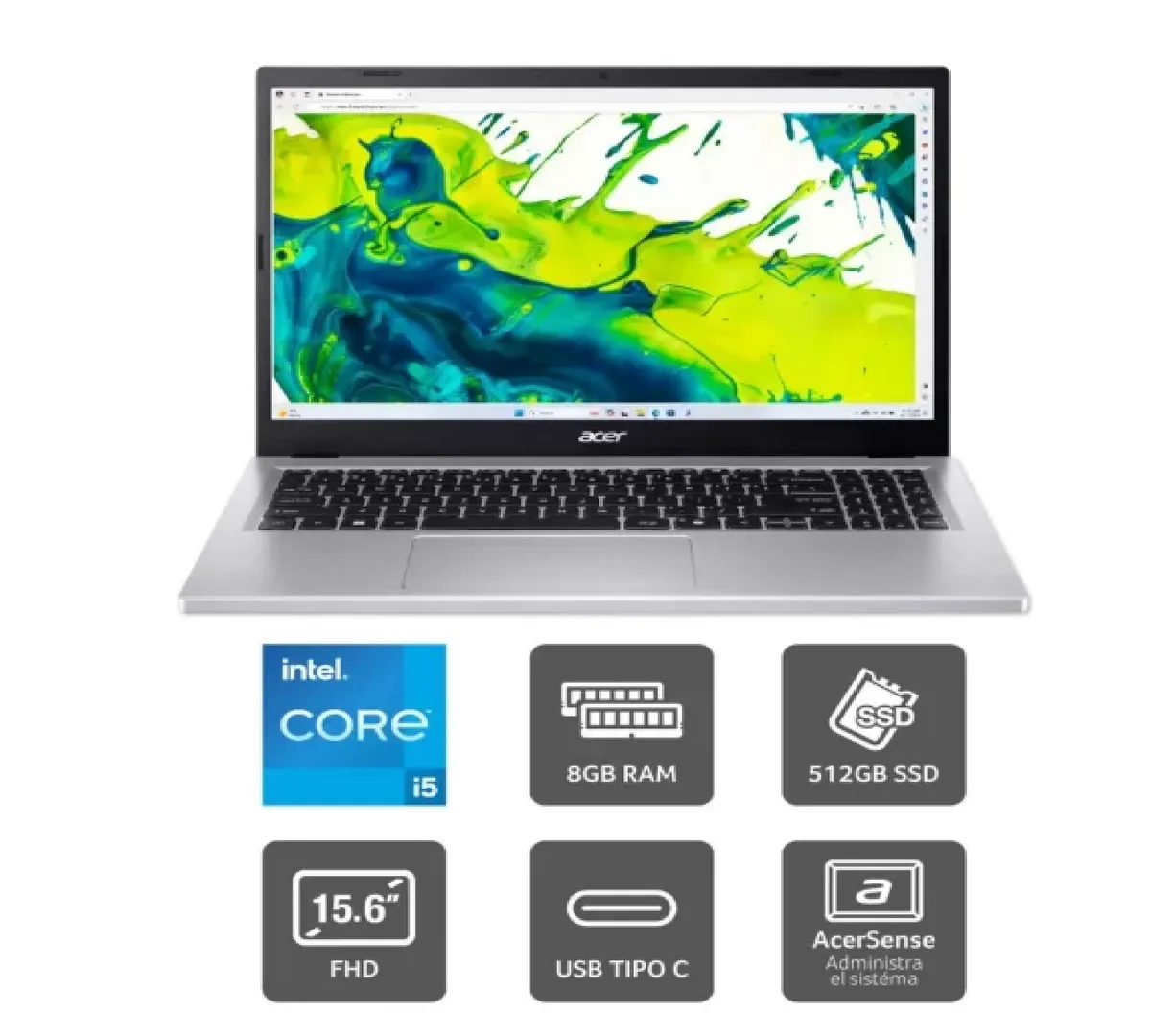 PORT ACER 15.6"/ CORE I5/ 8GB RAM/
