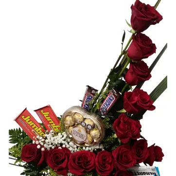 Imagen del producto Ramos rosas y chocolates