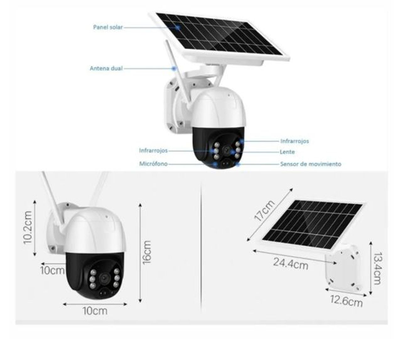 Cámara Seguridad 4G Panel Solar Exterior
