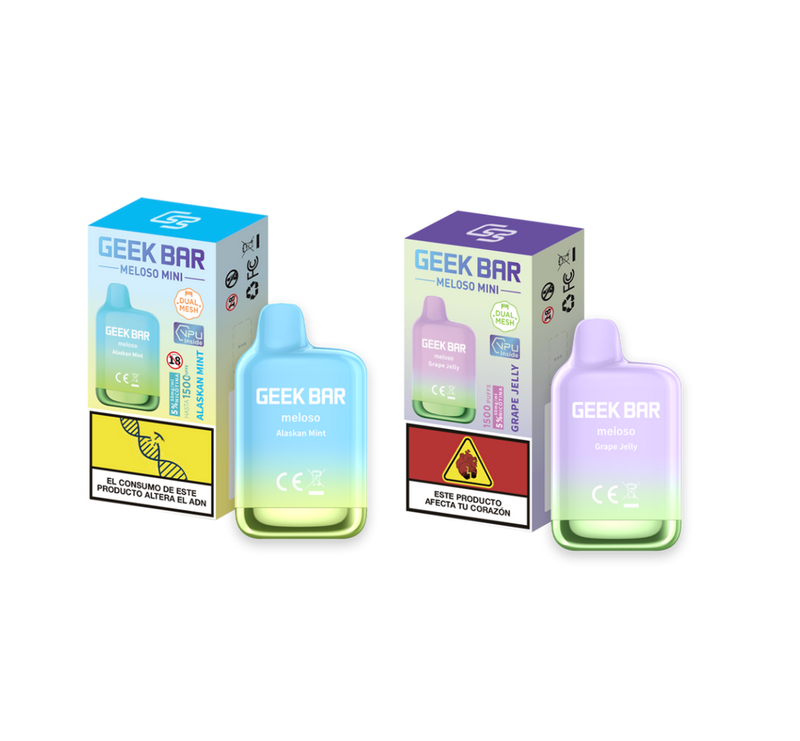 2 Geek Bar 1500 Puffs Meloso Mini