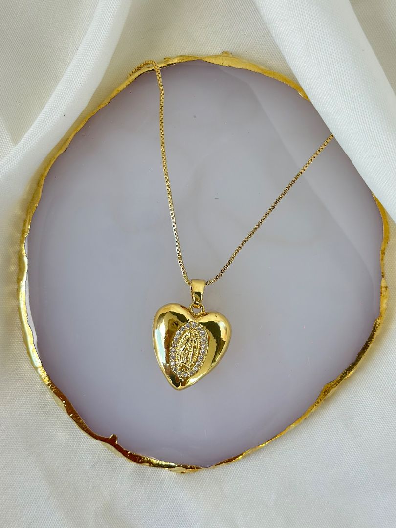 Cadena corazón Guadalupe 