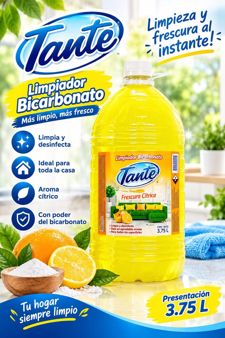 LIMPIADOR BICARBONATO FRESCURA CITRICA TANTE X 3.750 ML