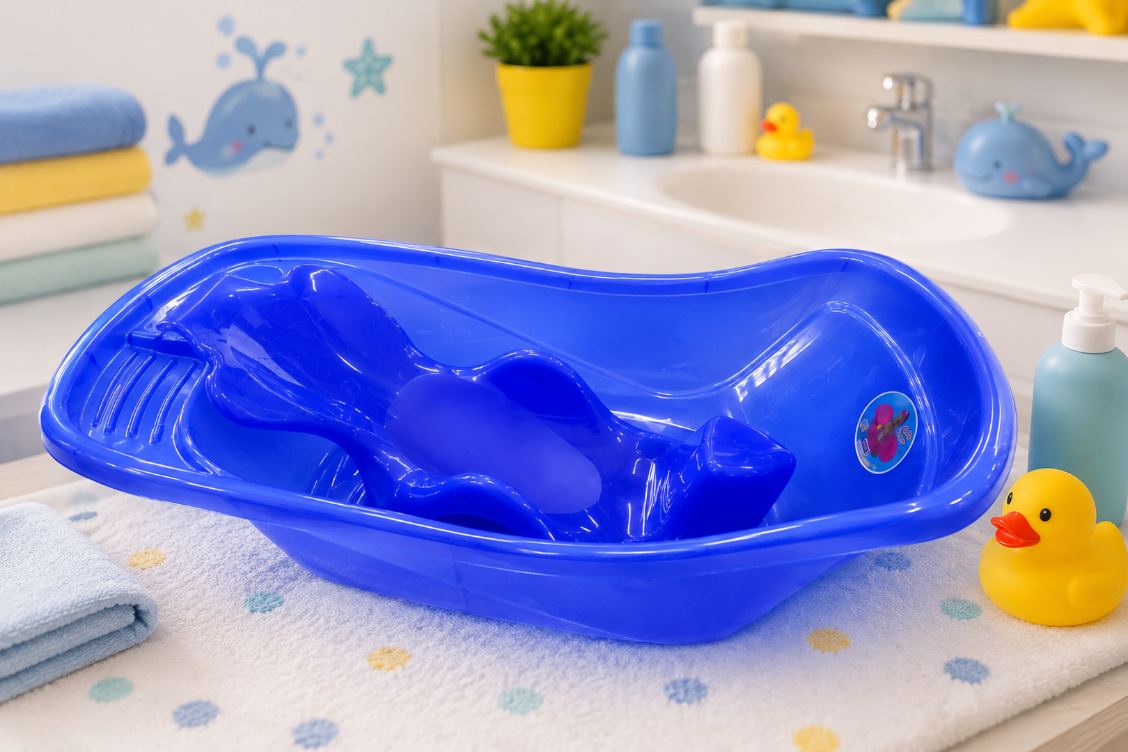 BAÑERA BEBE  NEON CON SOPORTE-H.P