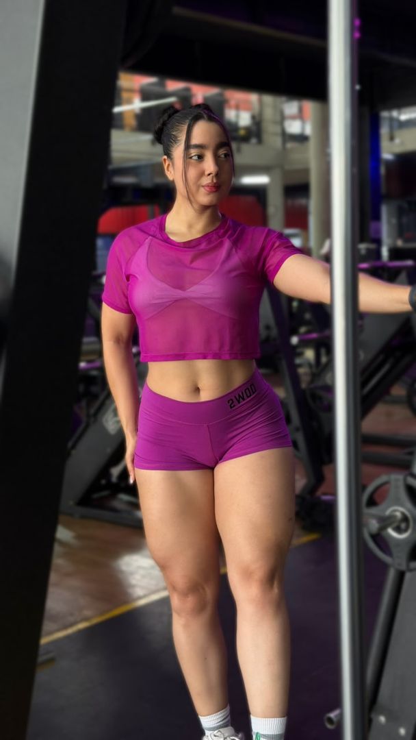 CAMISETA MALLA MORADA