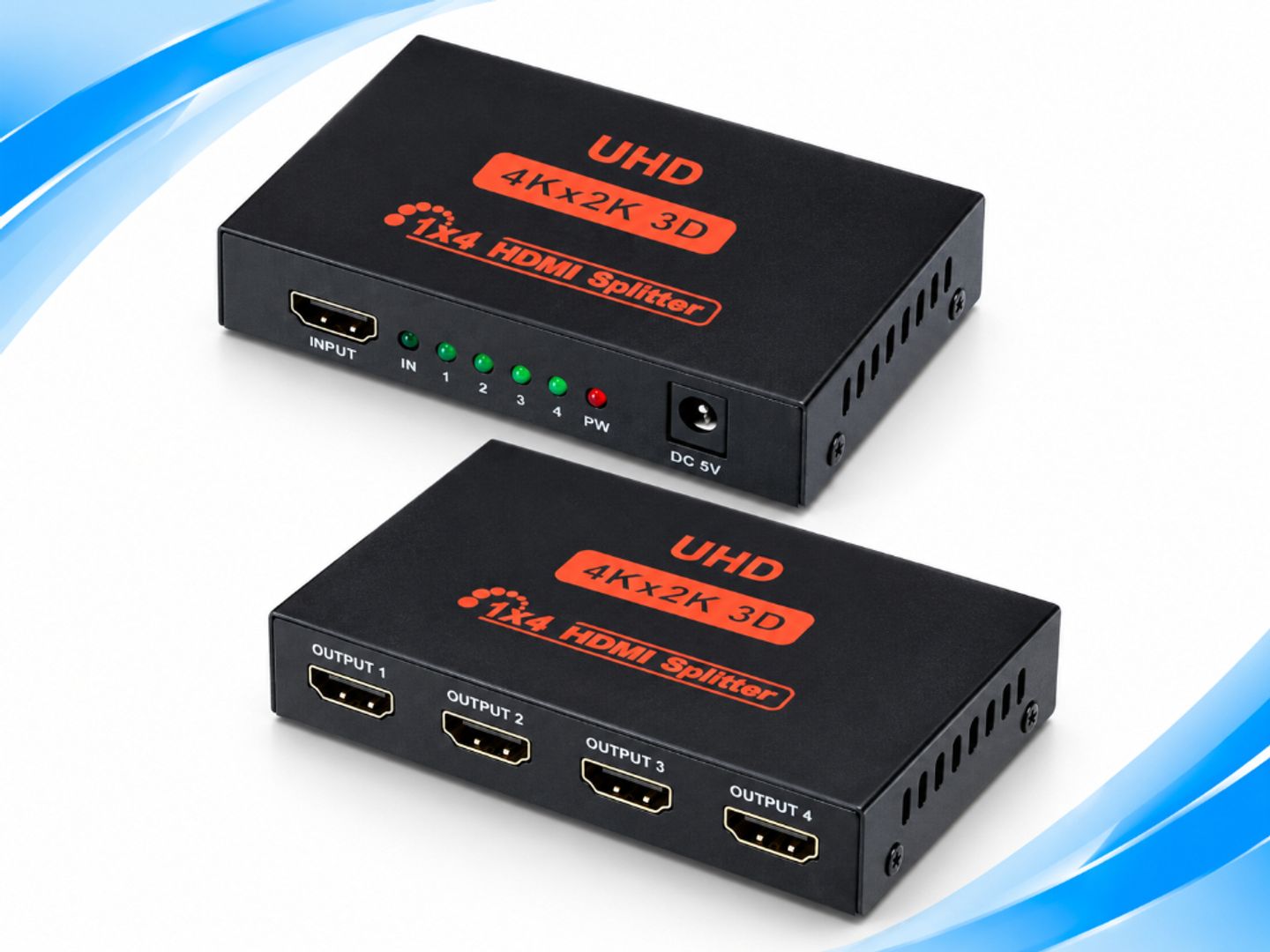 SPLITTER HDMI 1X4 4K UHD – CONECTA HASTA 4 PANTALLAS