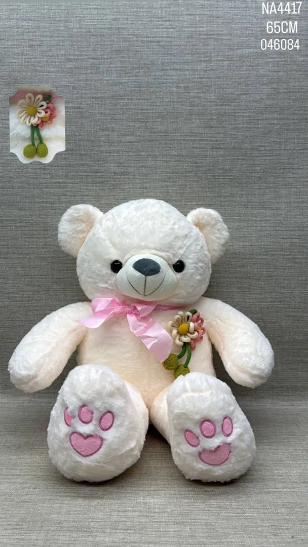 OSO PATAS LARGAS COLOR MARFIL 65 CM