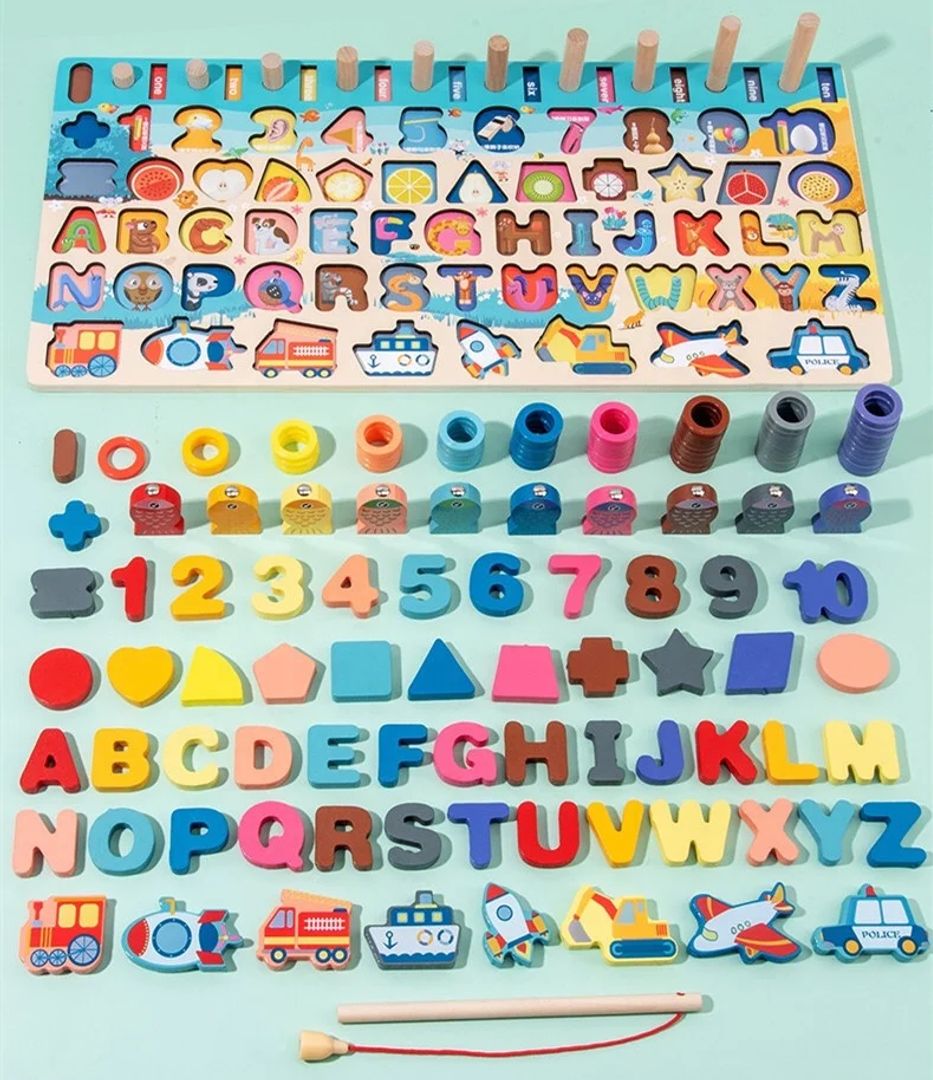 Tablero Didáctico Juego Madera Niños Montessori