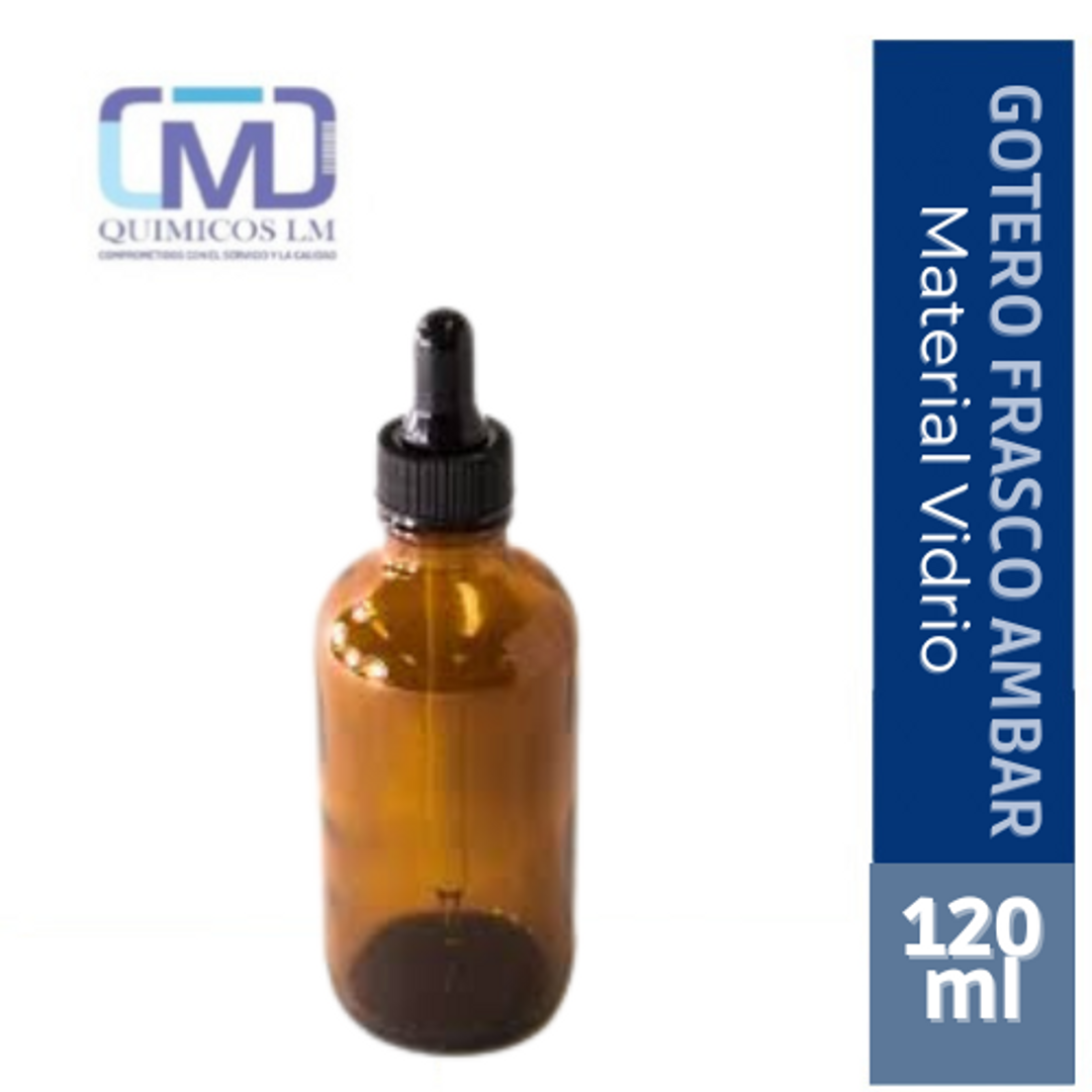GOTERO DE VIDRIO AMBAR 120 ML 