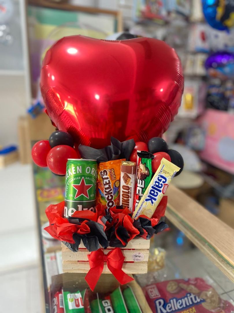 Detalle cerveza y chocolates 