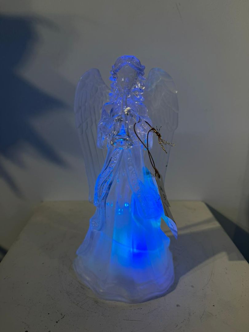 ANGEL EN ACRILICO CON LUZ 5 COLORES