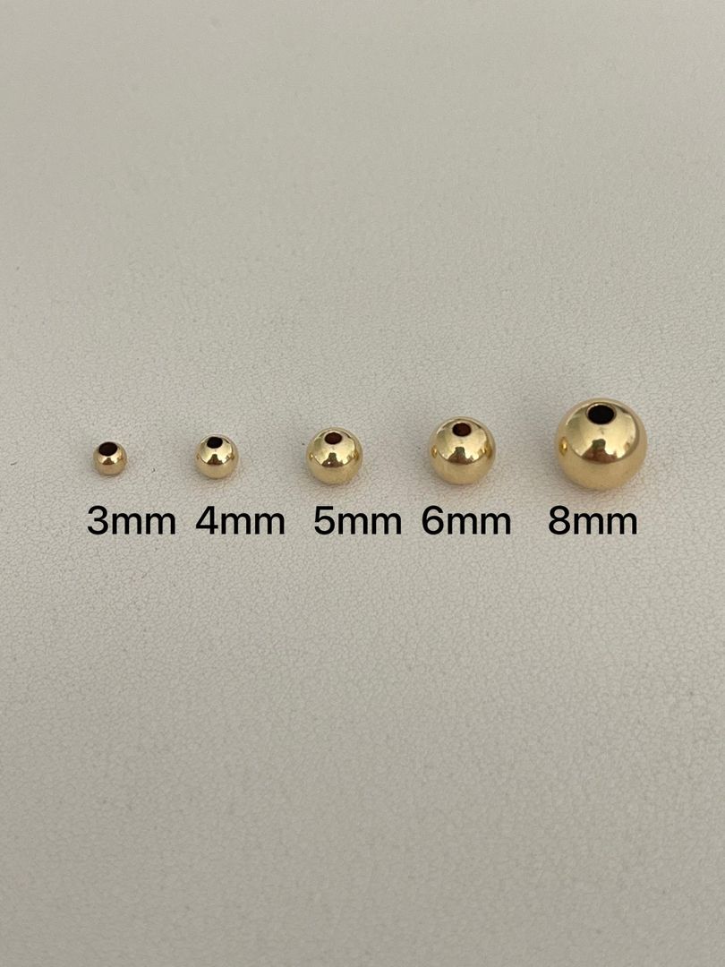 Balin liso Oro laminado 18k