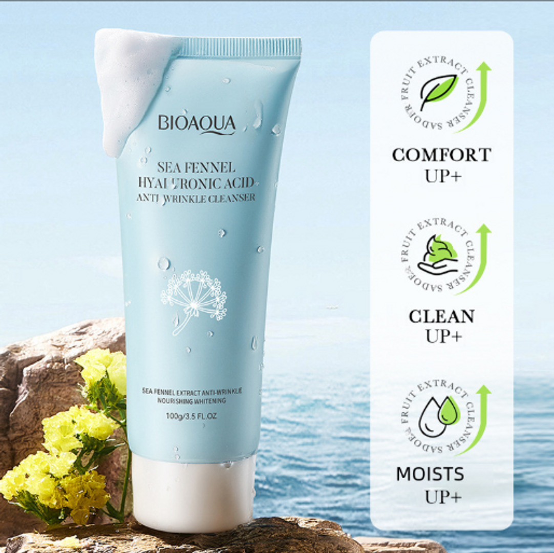 JABON DE HACIDO HYALURONIC +VITAMINA VEGETALES DE OCEANO BIOAQUA