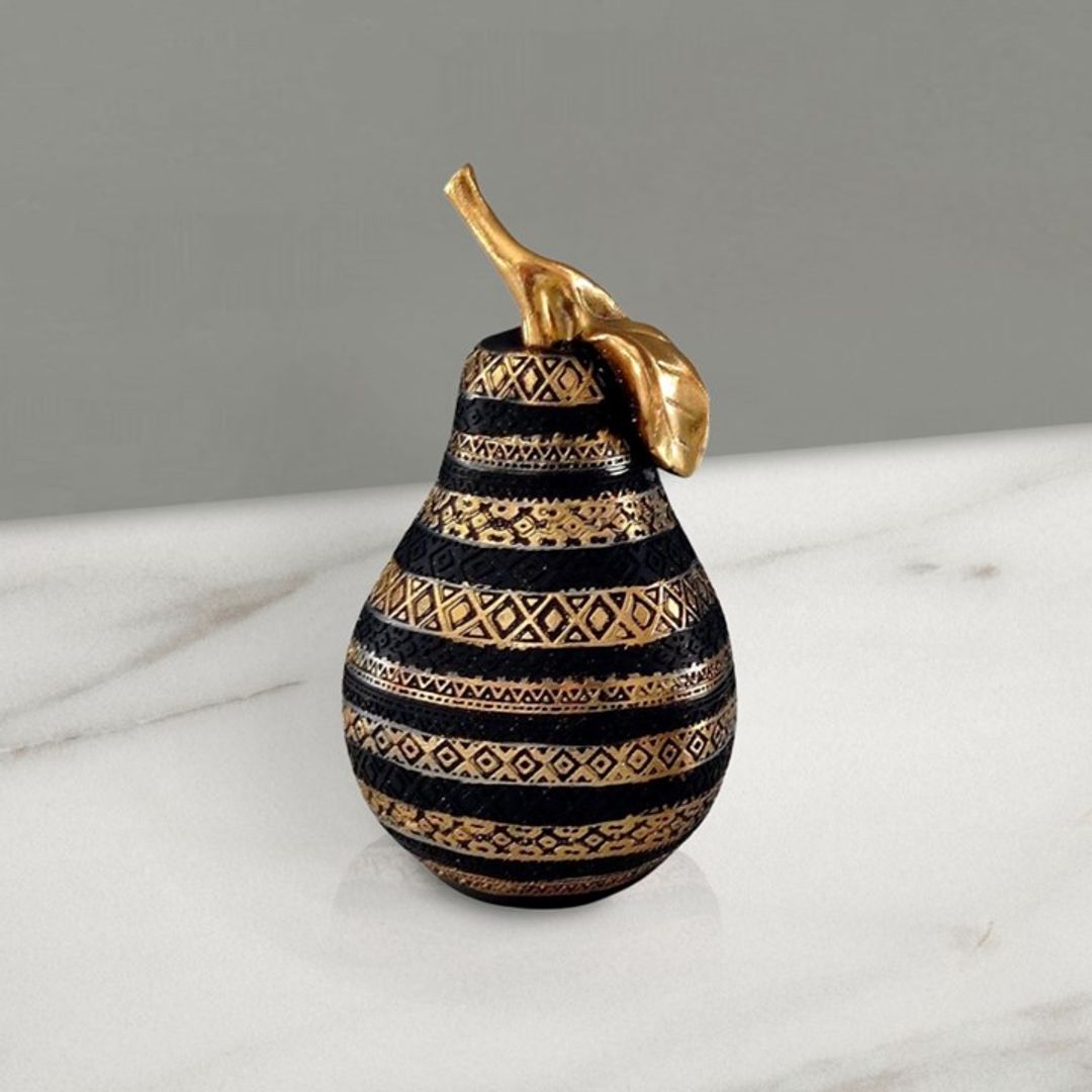 Adorno Pera negro con dorado