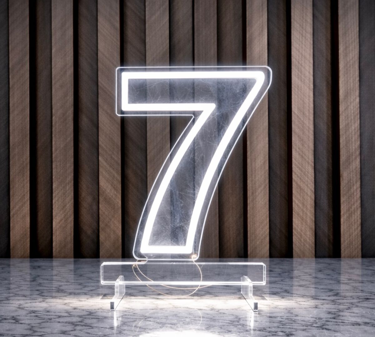 NÚMEROS EN LUZ LED BLANCA