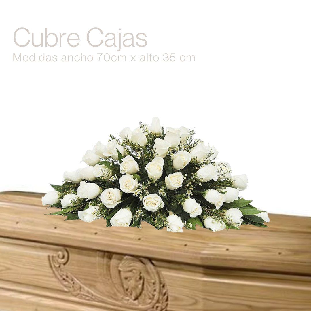 CUBRE CAJAS ROSAS BLANCAS