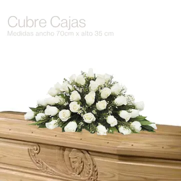 Imagen del producto CUBRE CAJAS ROSAS BLANCAS