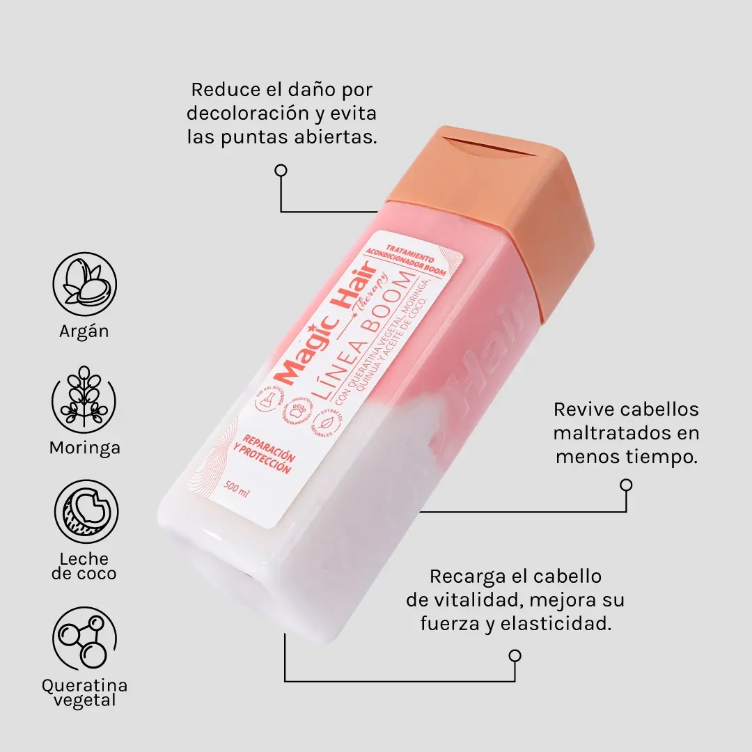 Acondicionador tratamiento línea boom