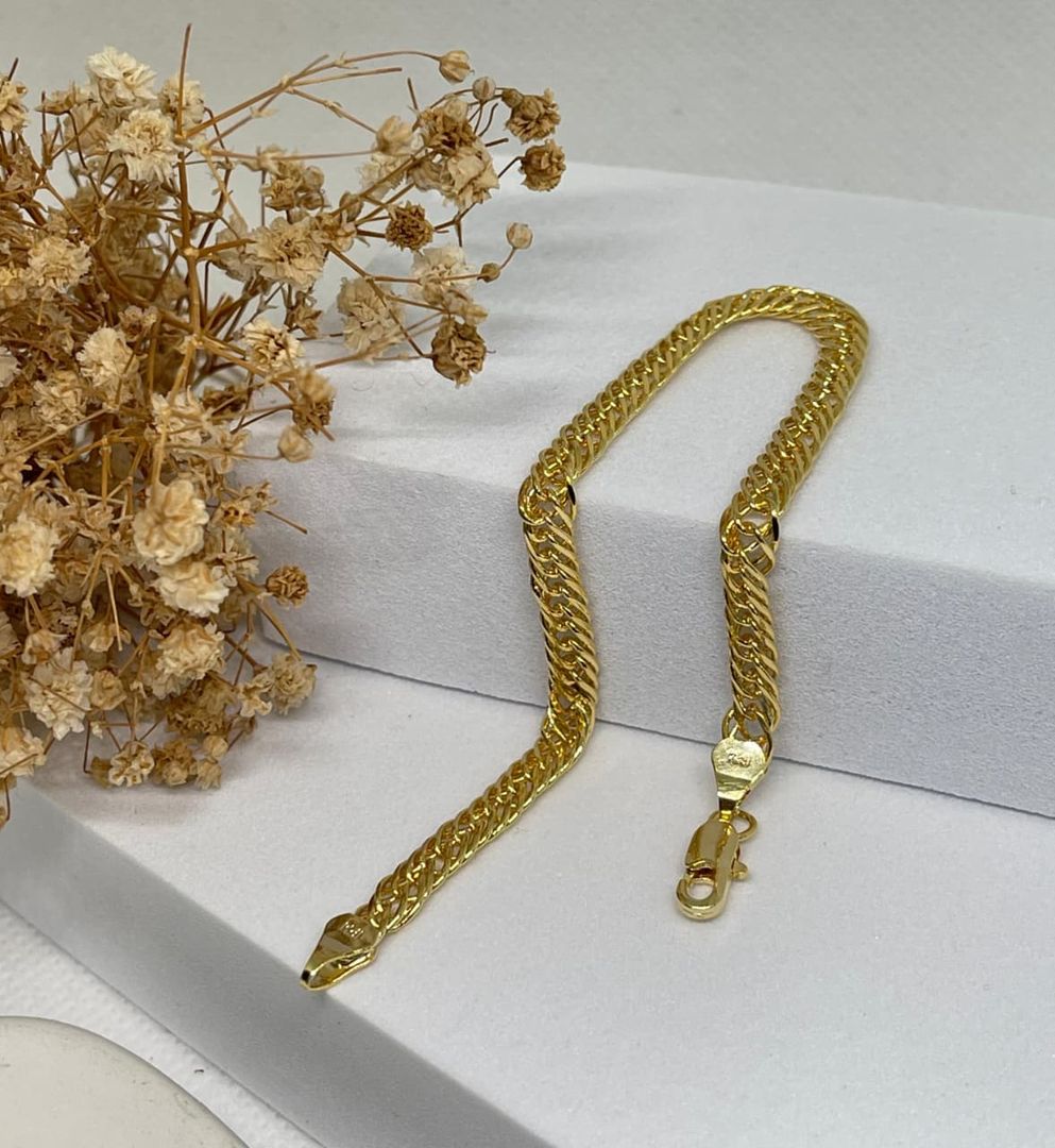 Pulsera cubana continua 4mm de 18cm