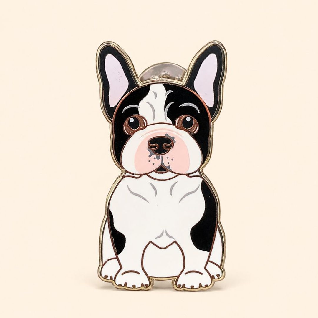 PIN BULLDOG FRANCES BLANCO NEGRO
