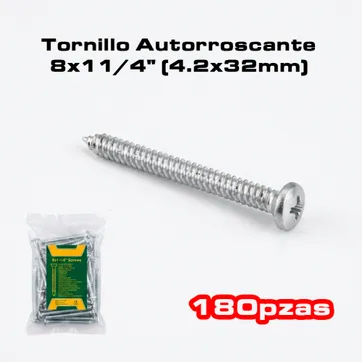 Imagen del producto TORNILLO AUTORROSCANTE 180 PIEZAS