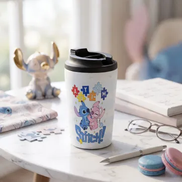 VASO TERMICO  CAFETERO DE STITCH - imagen 1