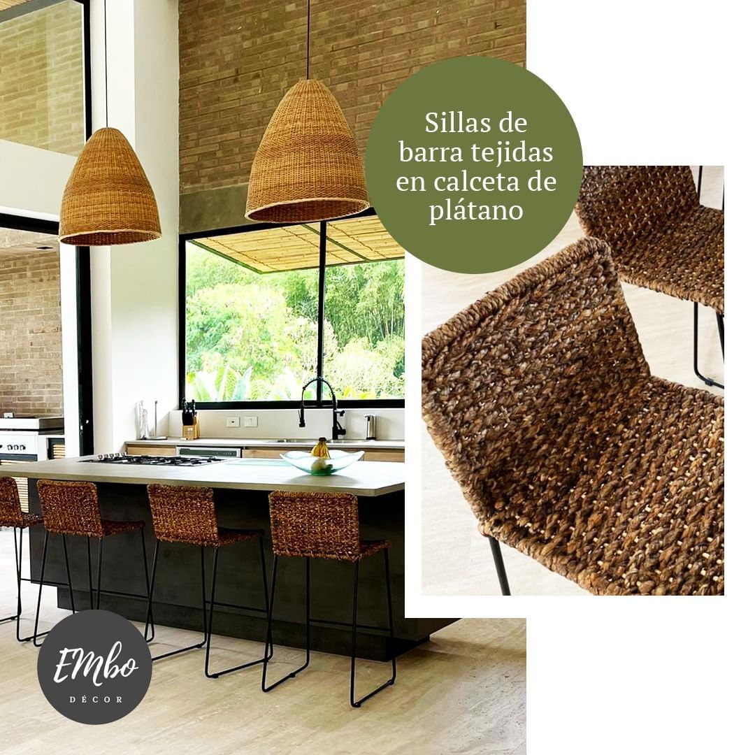 Silla de barra tejido natural