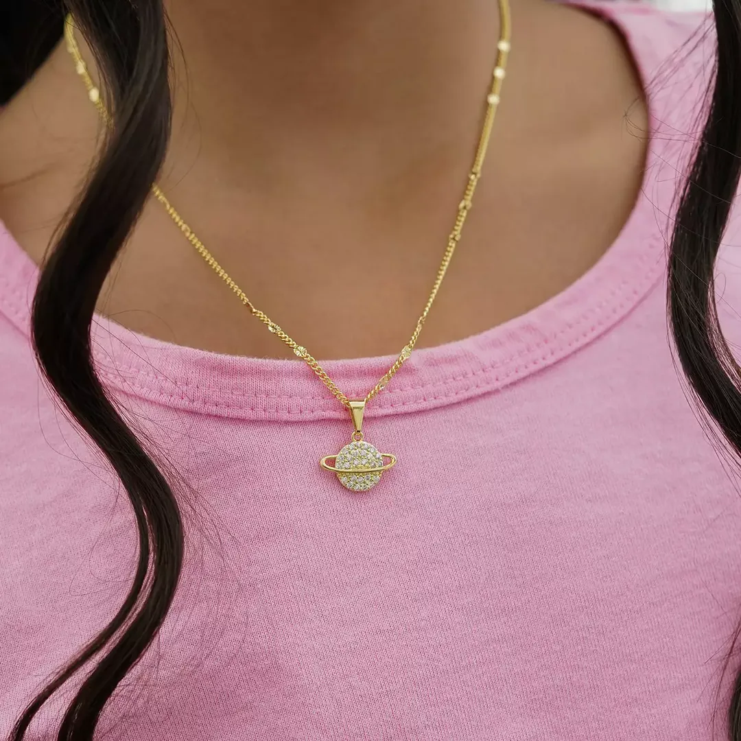 D Saturn Circonias Cristal