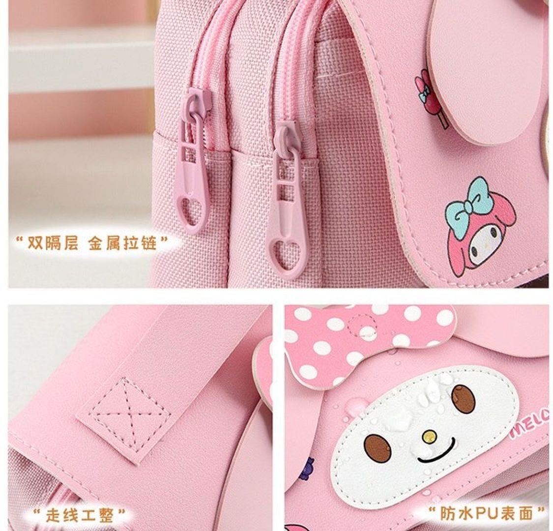 Cartuchera Sanrio tipo cuero 
