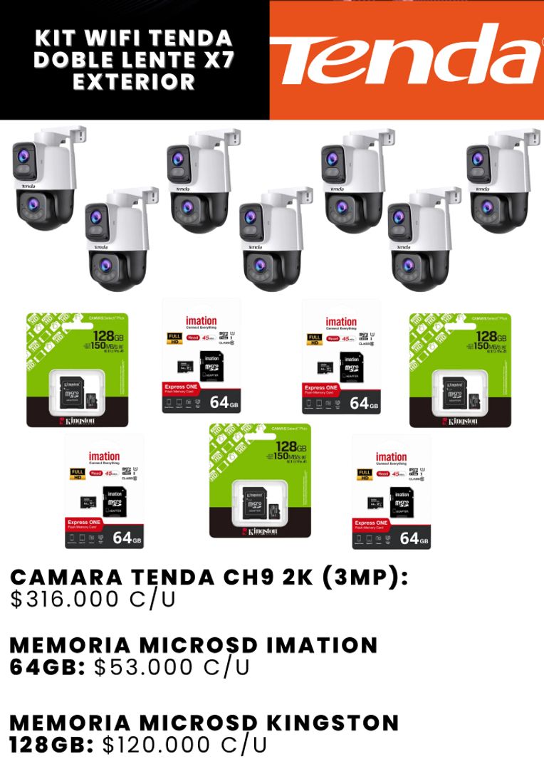 KIT WIFI TENDA DOBLE LENTE X7 EXTERIOR