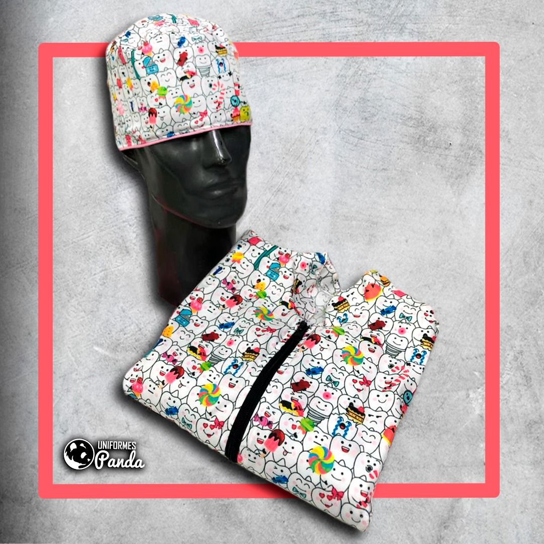 Bata Antifluido Estampada 