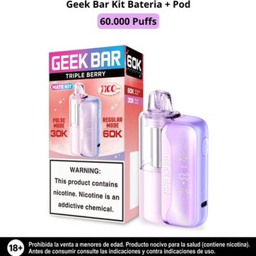 Imagen del producto Geek Bar Kit Triple Berry 60.000 Puffs Bateria Y Pod
