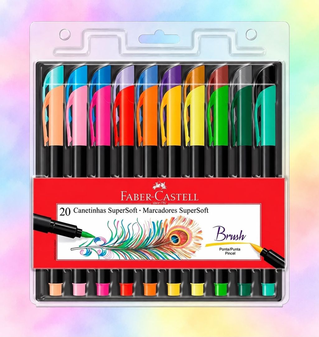 Plumones Punta Pincel Fabercastell x 20