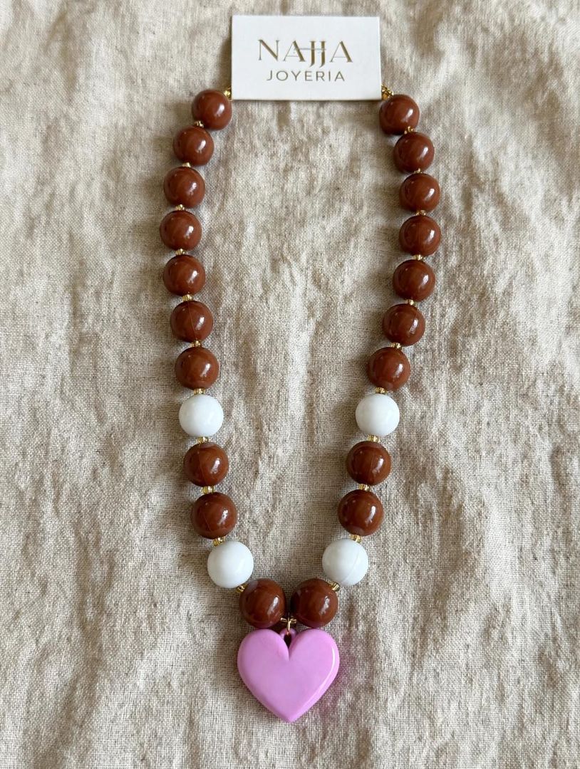 Collar Corazón Morado