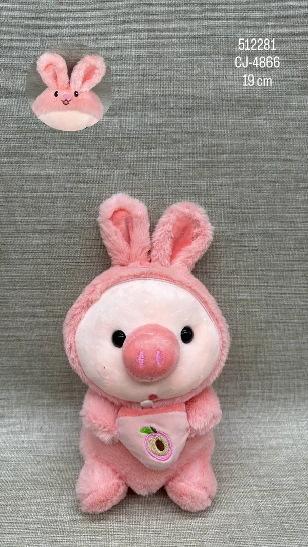 CERDITA DISFRAZADA DE CONEJA 19 CM 