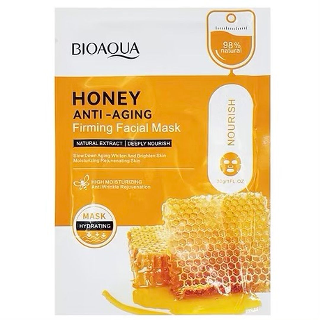 MASCARILLA FACIAL EN VELO MIEL BIOAQUA 