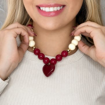 Collar abaco combinado Vinotinto  - imagen 1