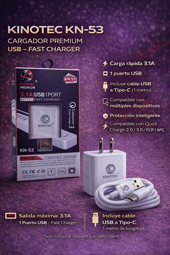 Cargador Kinotec KN-53 TC