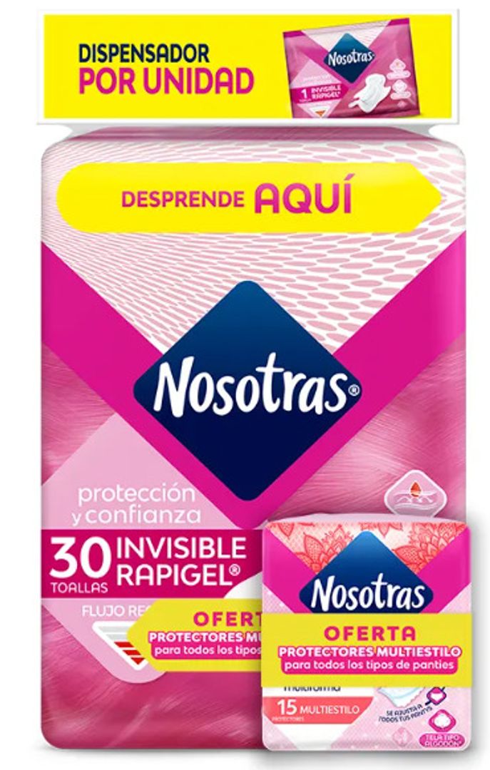 NOSOTRAS INVISIBLE RAPIGEL*30+PROTECTORES