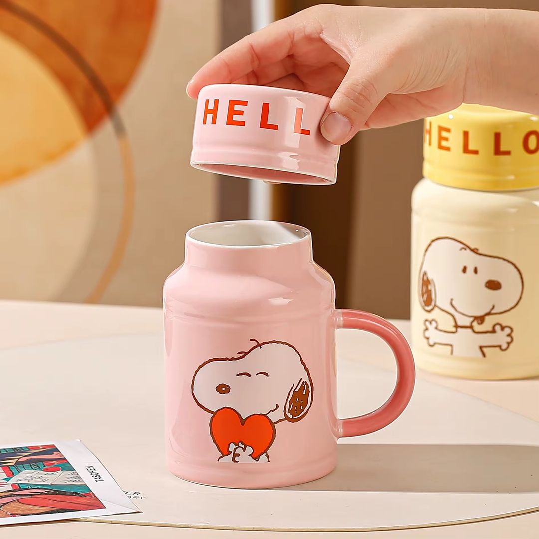 Mug snoopy tapa vaso 