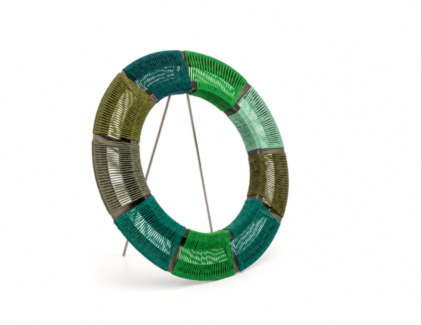 HAND WOVEN CIRCLE BROOCH